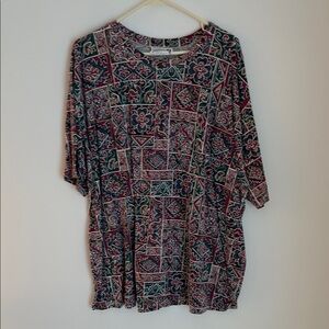 Floral Geometric Women's Tunic Top
